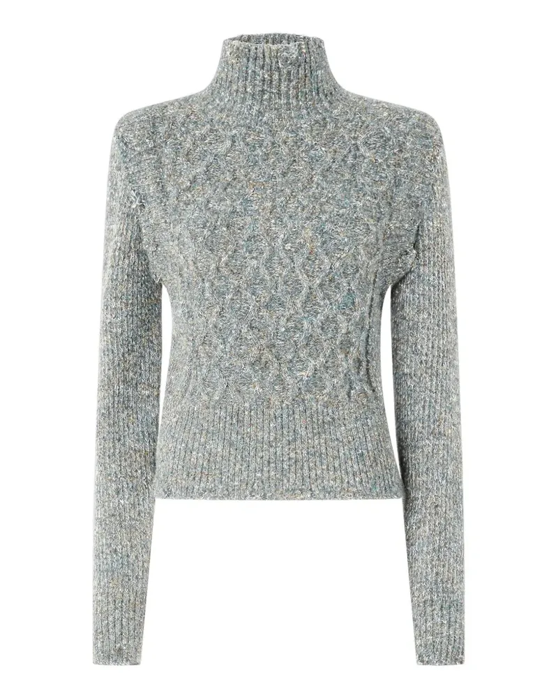 Pinko Proud Mary Rollkragenpullover mit Zopfmuster - Mehrfarbig Mehrfarbig