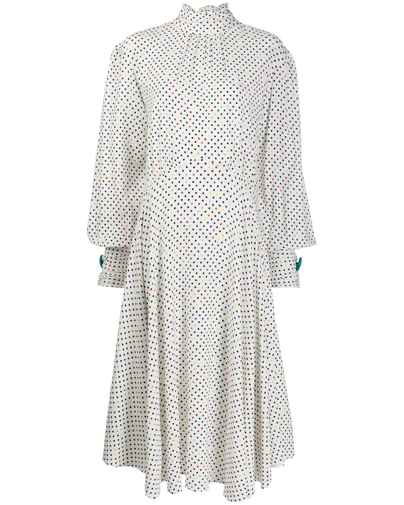 Christopher Kane Gepunktetes Kleid - Weiß Weiß