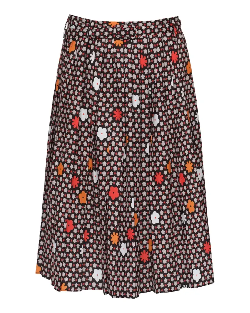 Maison Margiela Midirock mit Blumen-Print - Rot Rot