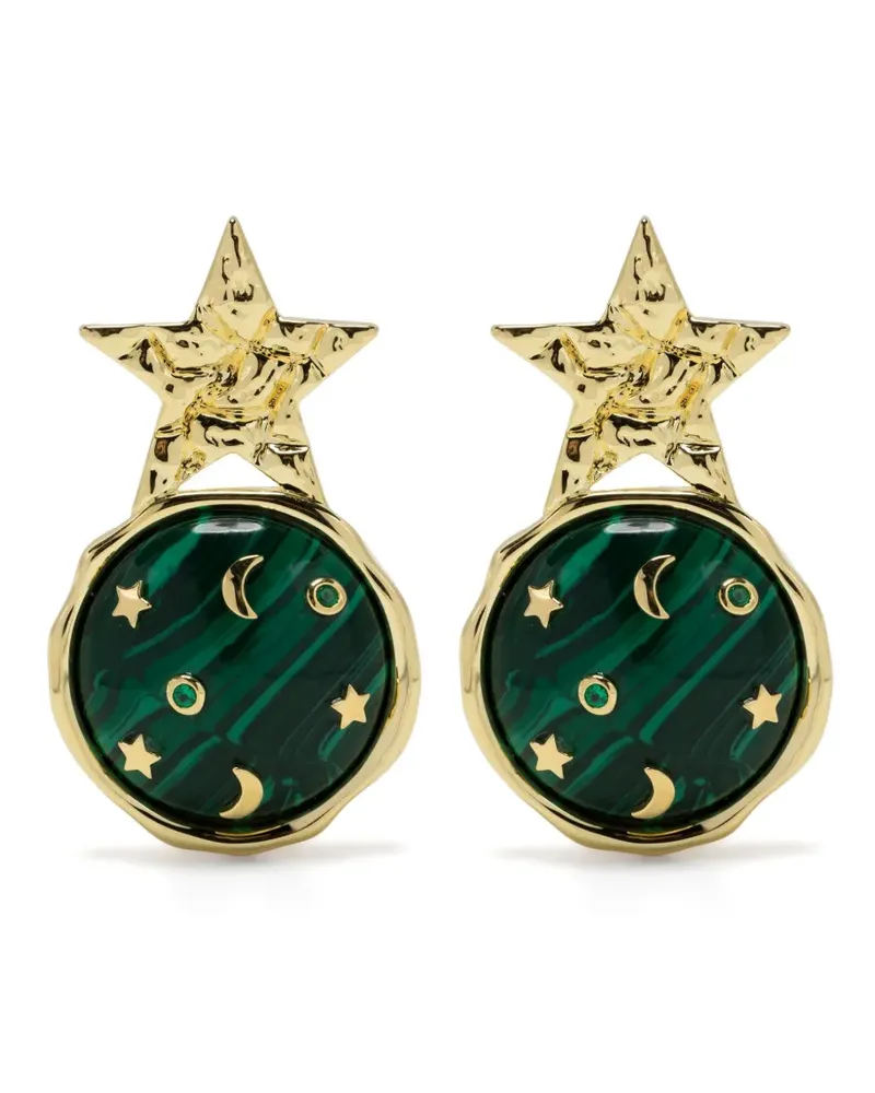 Eshvi Galaxy Star Ohrringe - Grün Grün