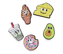 Lights Up Food Friends Jibbitz™ Schuhzubehör (5er-Set) - Gelb