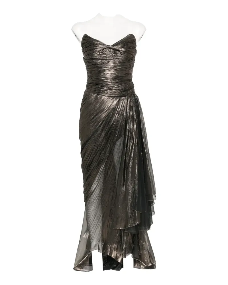 Maria Lucia Hohan metallic-effect lace-up dress - Grau Grau