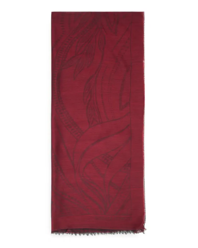 Alberta Ferretti Schal mit abstraktem Print - Rot Rot