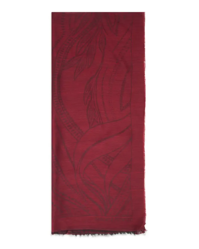 Alberta Ferretti Schal mit abstraktem Print - Rot Rot