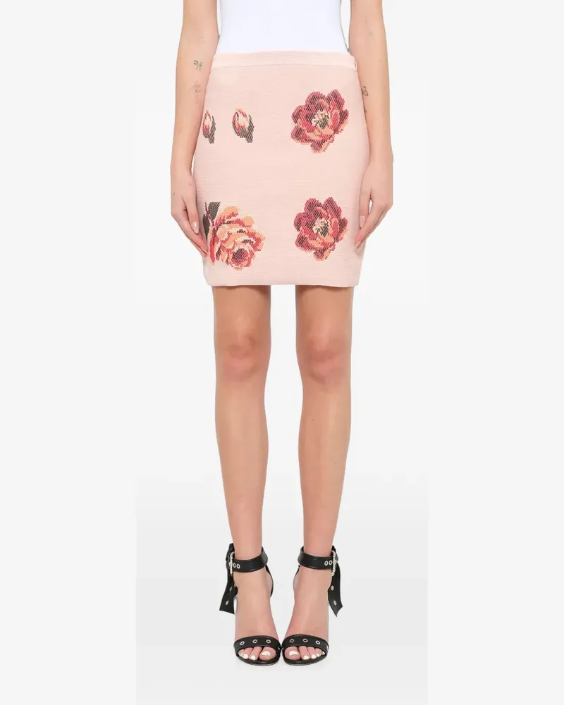 Alexander McQueen tapestry jacquard mini skirt - Rosa Rosa
