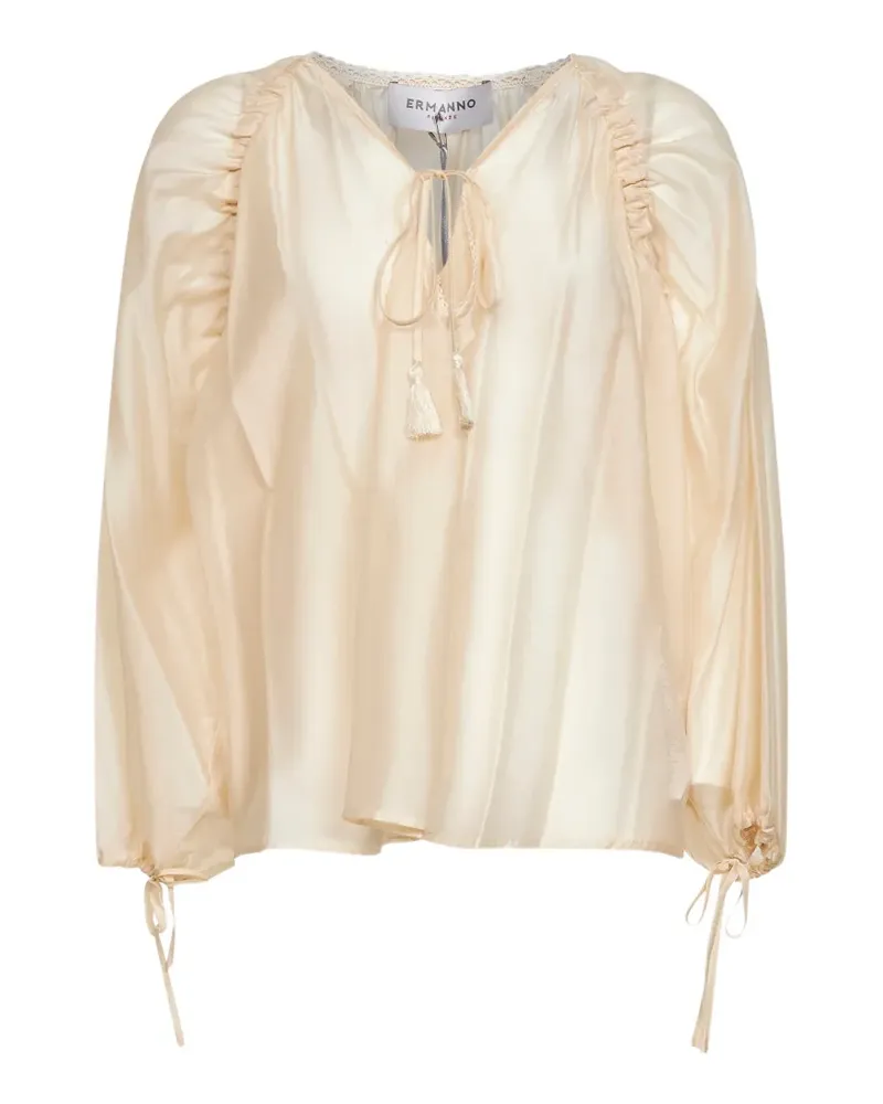 Ermanno Scervino Geraffte Bluse - Nude Nude