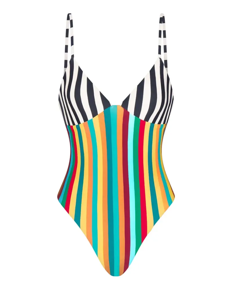 Simon Miller Behati striped swimsuit - Grün Grün