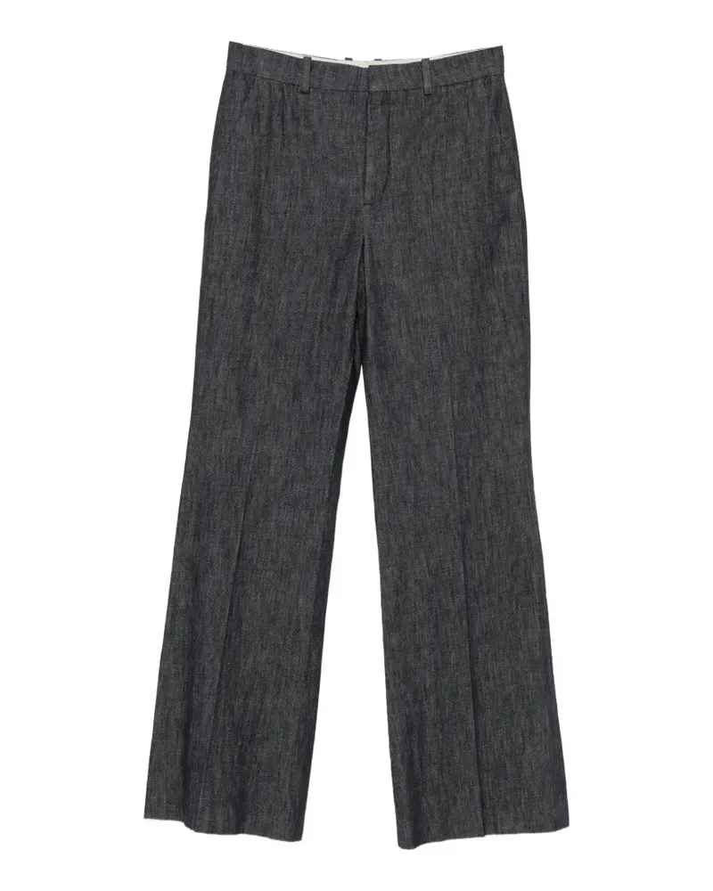 Drykorn Wide-Leg-Jeans mit Logo-Patch - Blau Blau