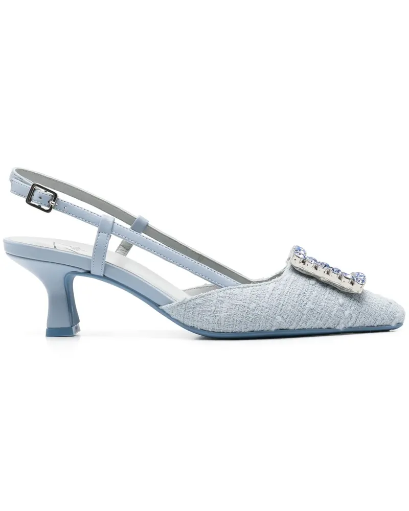 FESTA Milano Stefi Slingback-Pumps 65mm - Blau Blau