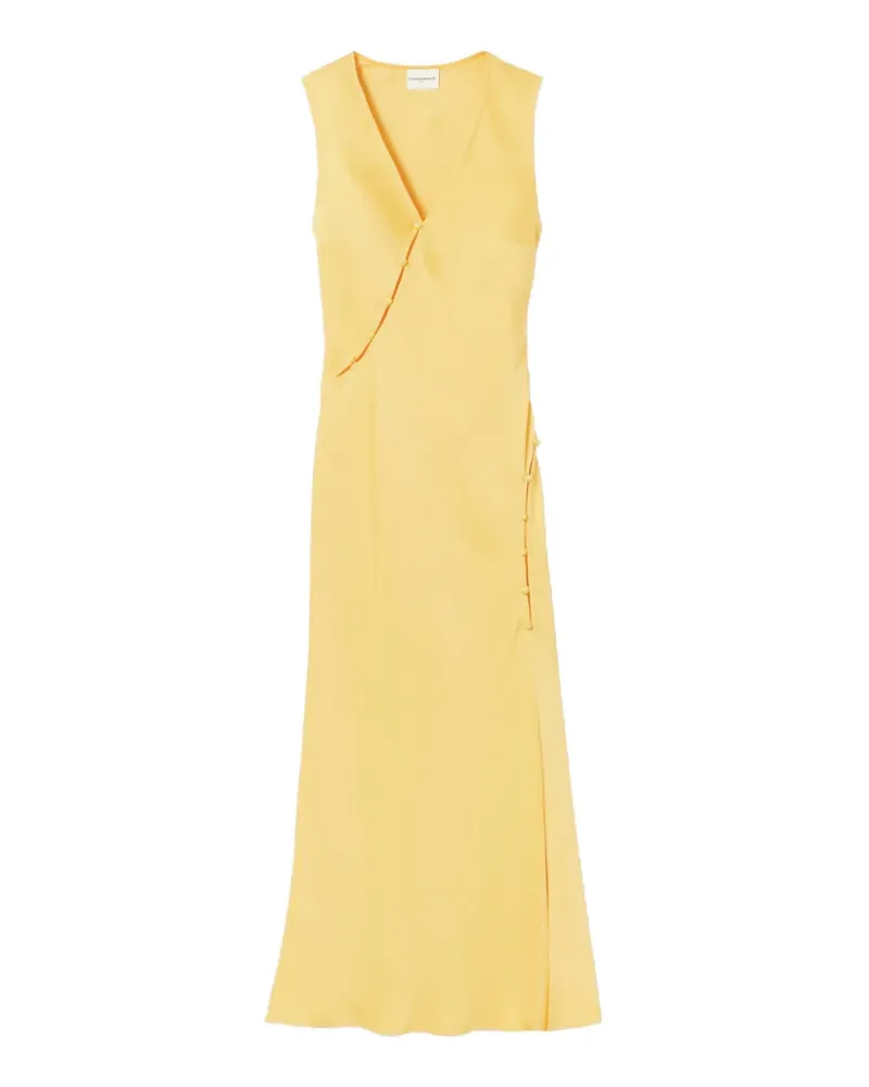 Claudie Pierlot button-fastening maxi dress - Gelb Gelb