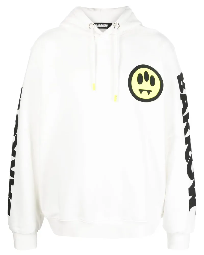 BARROW Hoodie mit Logo-Print - Weiß Weiß