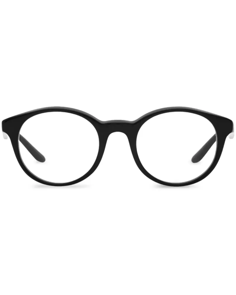 Giorgio Armani Brille mit rundem Gestell - Schwarz Schwarz