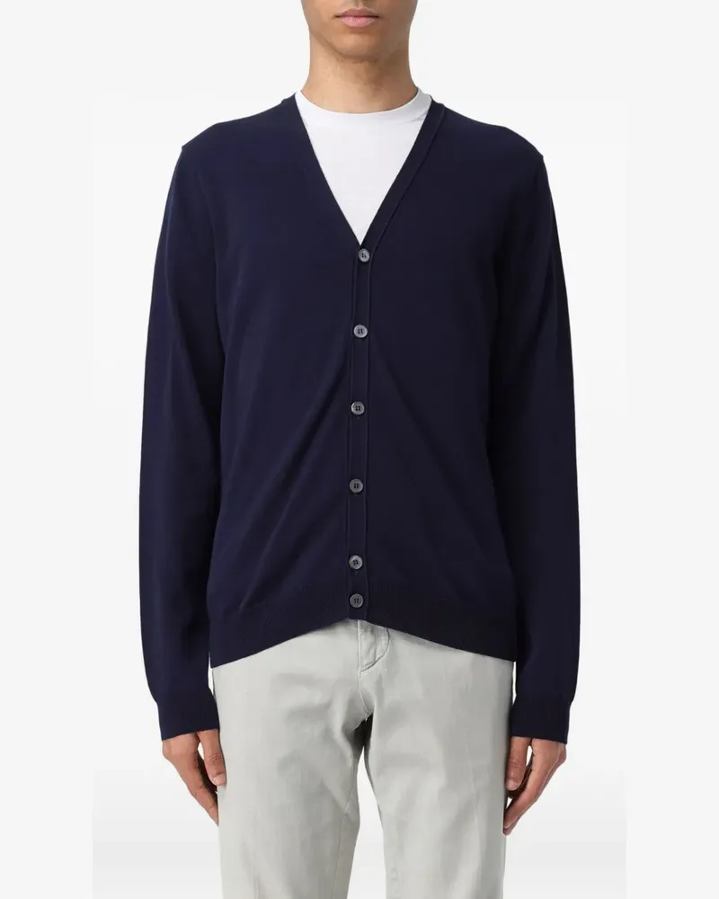 Zanone Geknöpfter Cardigan mit V-Ausschnitt - Blau Blau