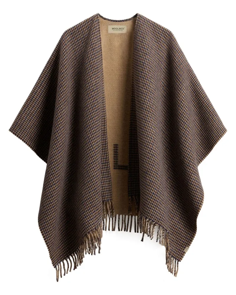 Woolrich Kariertes Cape - Nude Nude