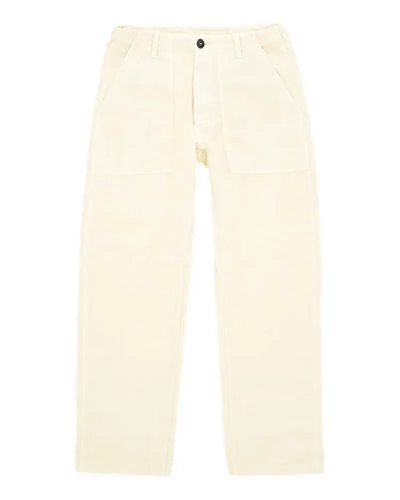 Fortela patch-pocket linen trousers - Nude Nude