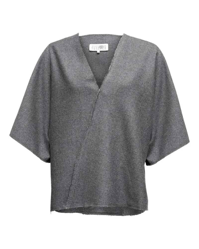 Maison Margiela Bluse mit ungesäumten Kanten - Grau Grau