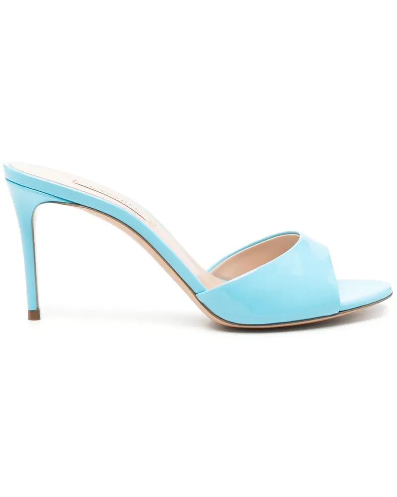 Casadei Sandalen in Lackoptik - Blau Blau