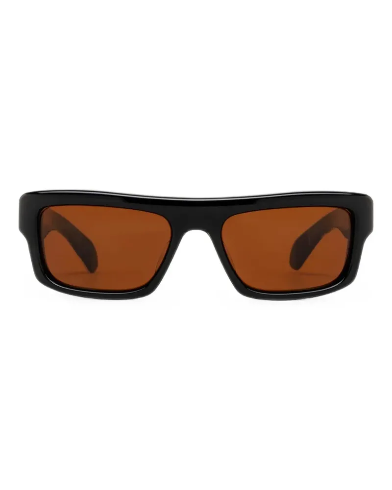 Jacques Marie Mage Cleavon Sonnenbrille mit eckigem Gestell - Schwarz Schwarz