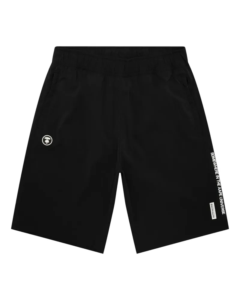 BAPE Bermudas mit Logo-Patch - Schwarz Schwarz