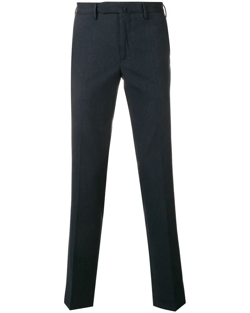 Incotex Schmale Hose mit kleinem Muster - Blau Blau