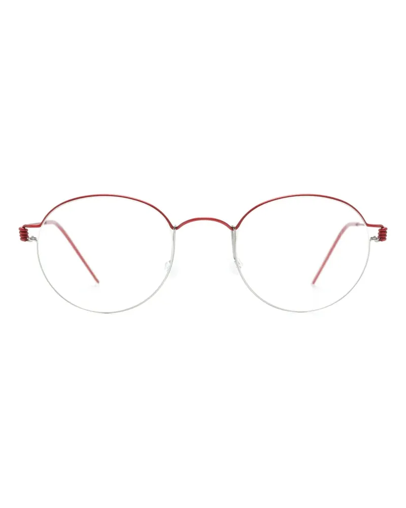 Lindberg Morten Brille mit rundem Gestell - Rot Rot