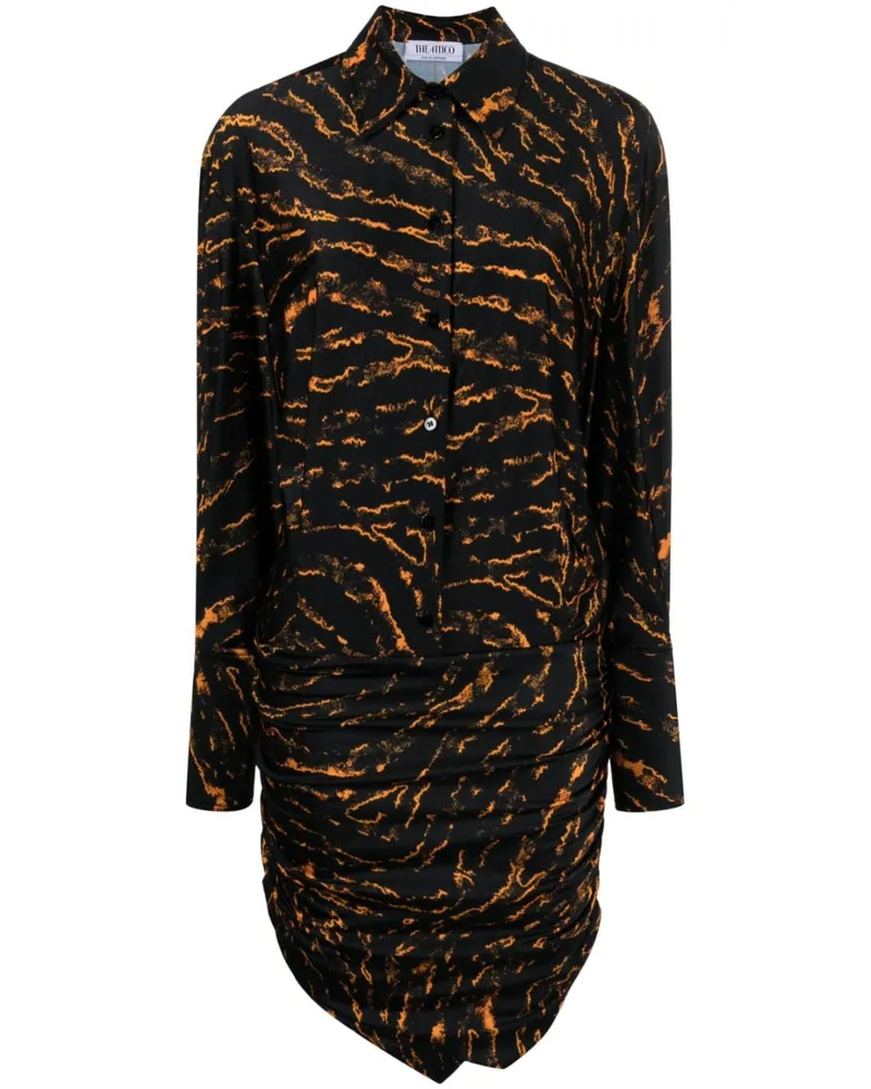 ATTICO Kleid mit Muster - Schwarz Schwarz