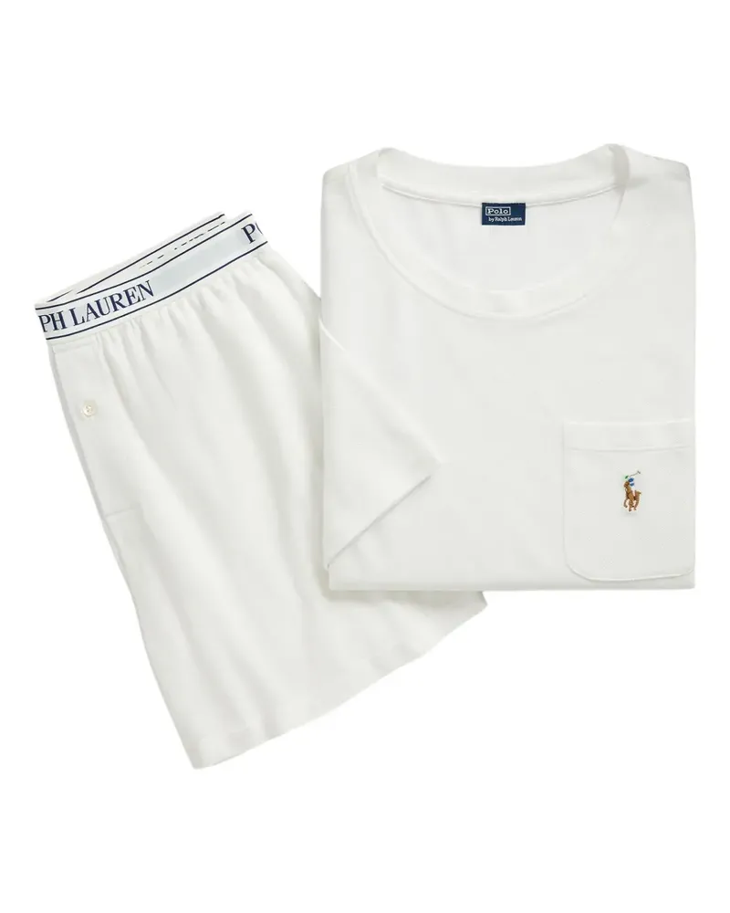 Ralph Lauren Pyjama mit Logo-Bund - Weiß Weiß