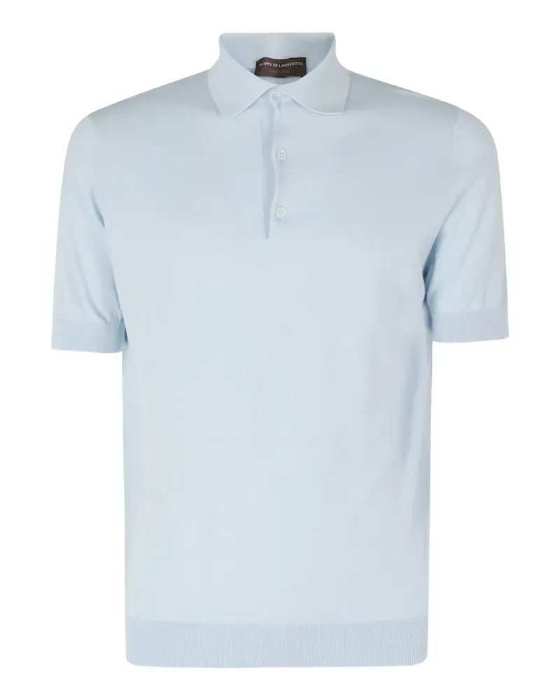 Filippo de Laurentiis Gestricktes Poloshirt - Blau Blau