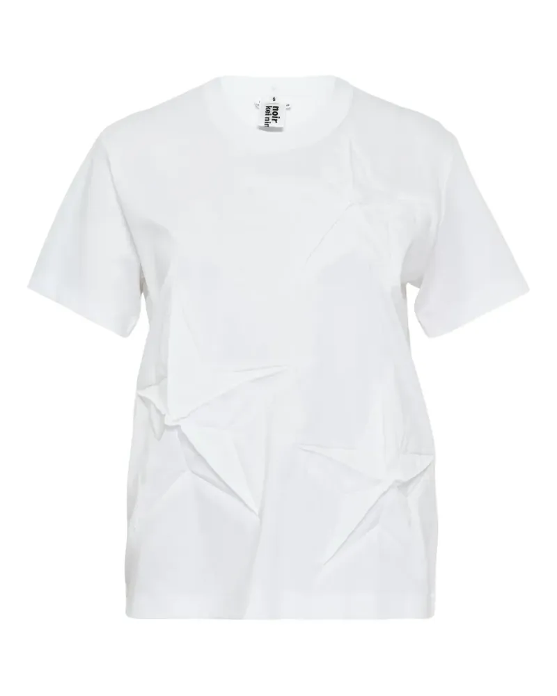 Noir Kei Ninomiya x Comme des Garçons T-Shirt mit Sterndetail - Weiß Weiß
