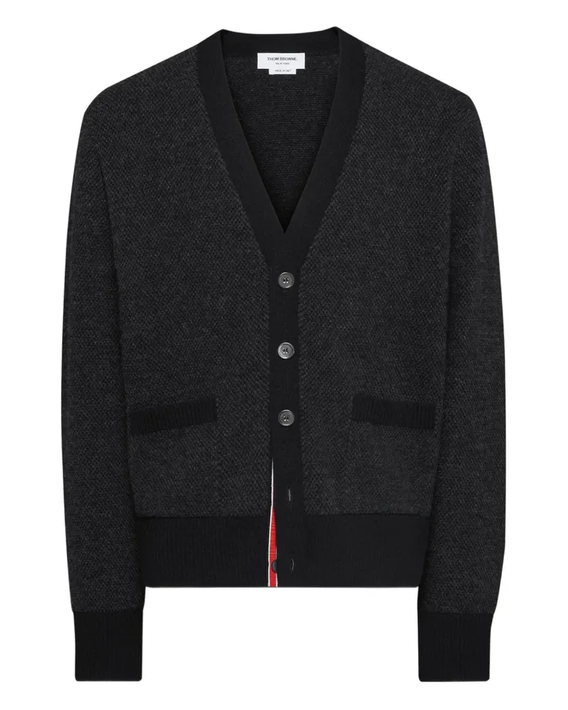 Thom Browne Cardigan mit V-Ausschnitt - Schwarz Schwarz