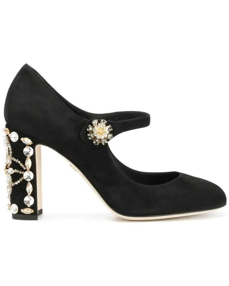 Dolce & Gabbana Verzierte 'Valley' Mary Janes - Schwarz Schwarz