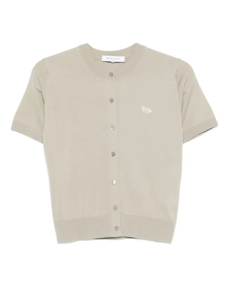 Kitsuné logo-patch cardigan - Nude Nude