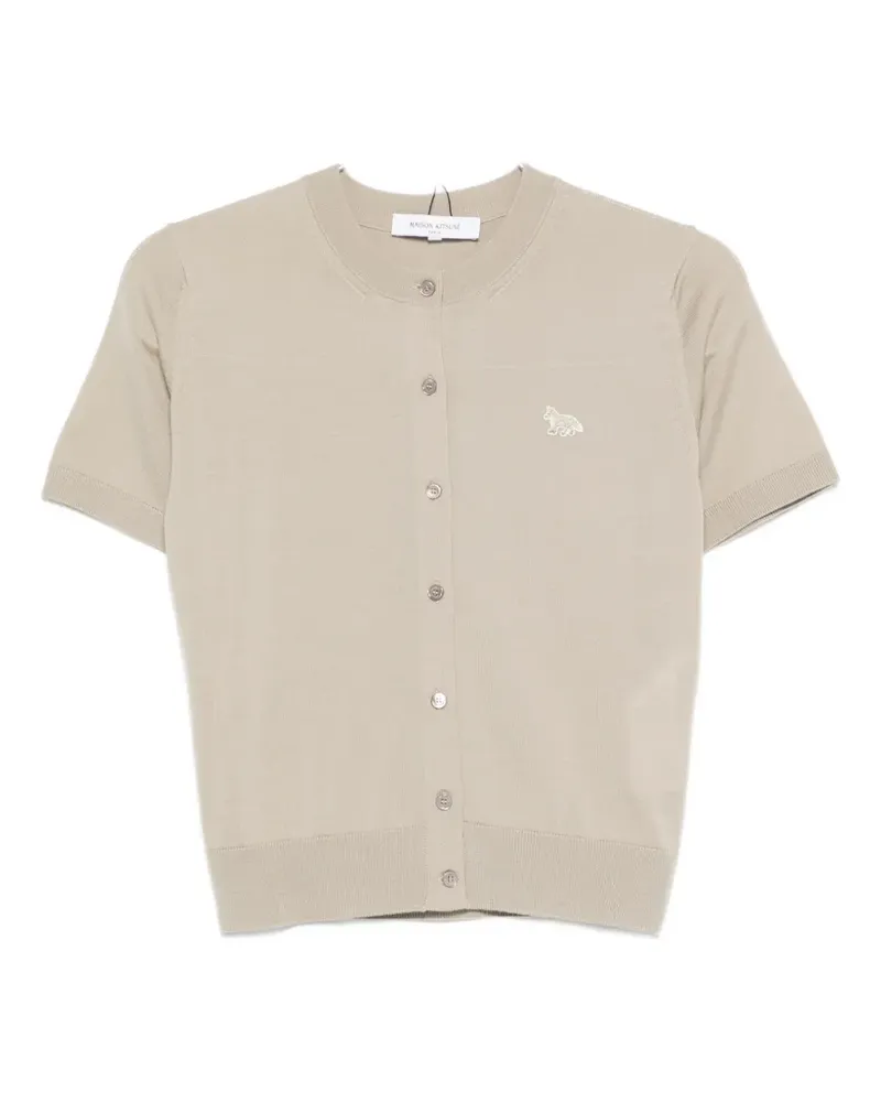 Kitsuné logo-patch cardigan - Nude Nude