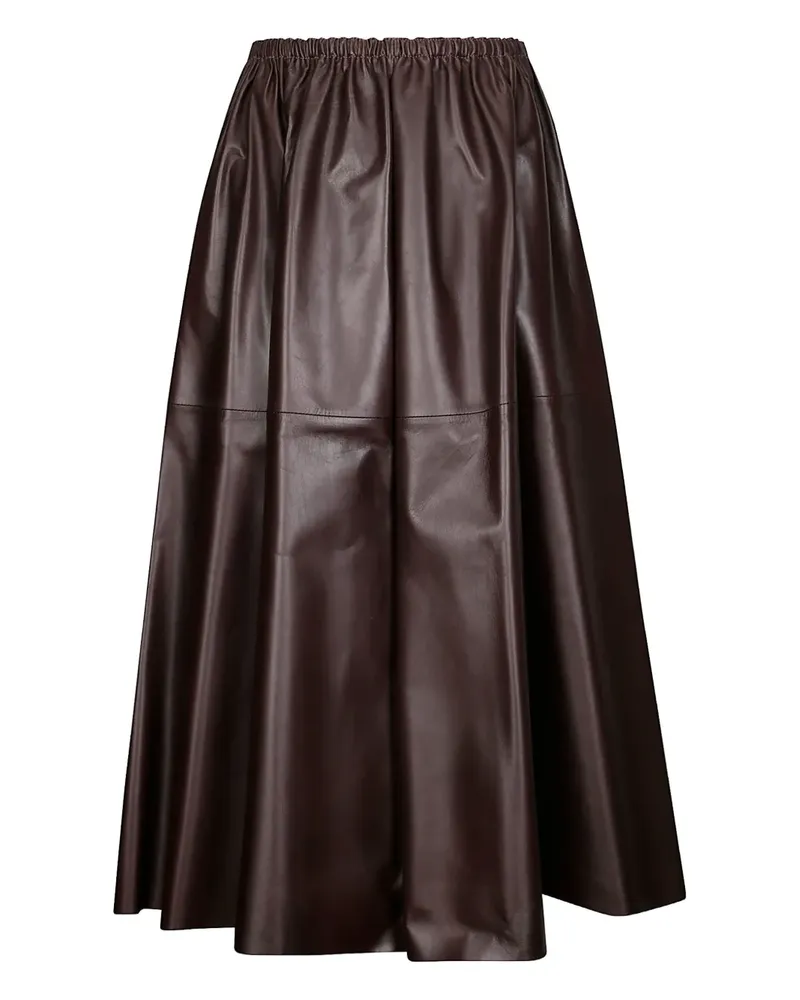 DESA Lederrock mit elastischem Bund - Braun Braun