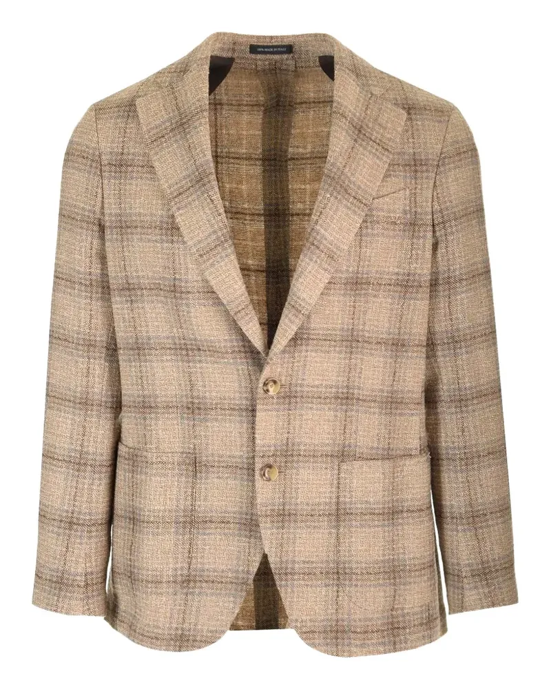Al Duca D’Aosta 1902 tartan-check notched-lapel blazer - Braun Braun