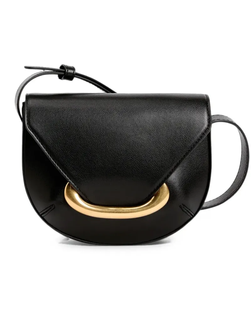 WANDLER small Veneto leather cross-body mini bag - Schwarz Schwarz