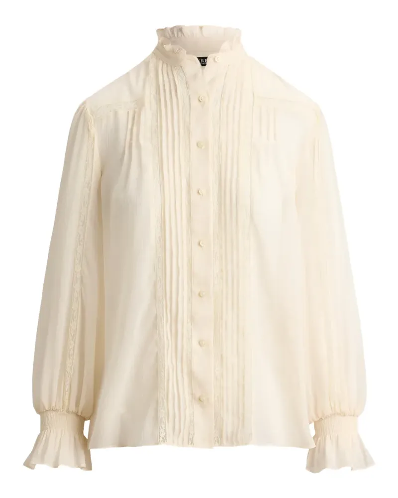 Ralph Lauren Biesen-Bluse mit Spitzenbesatz - Nude Nude