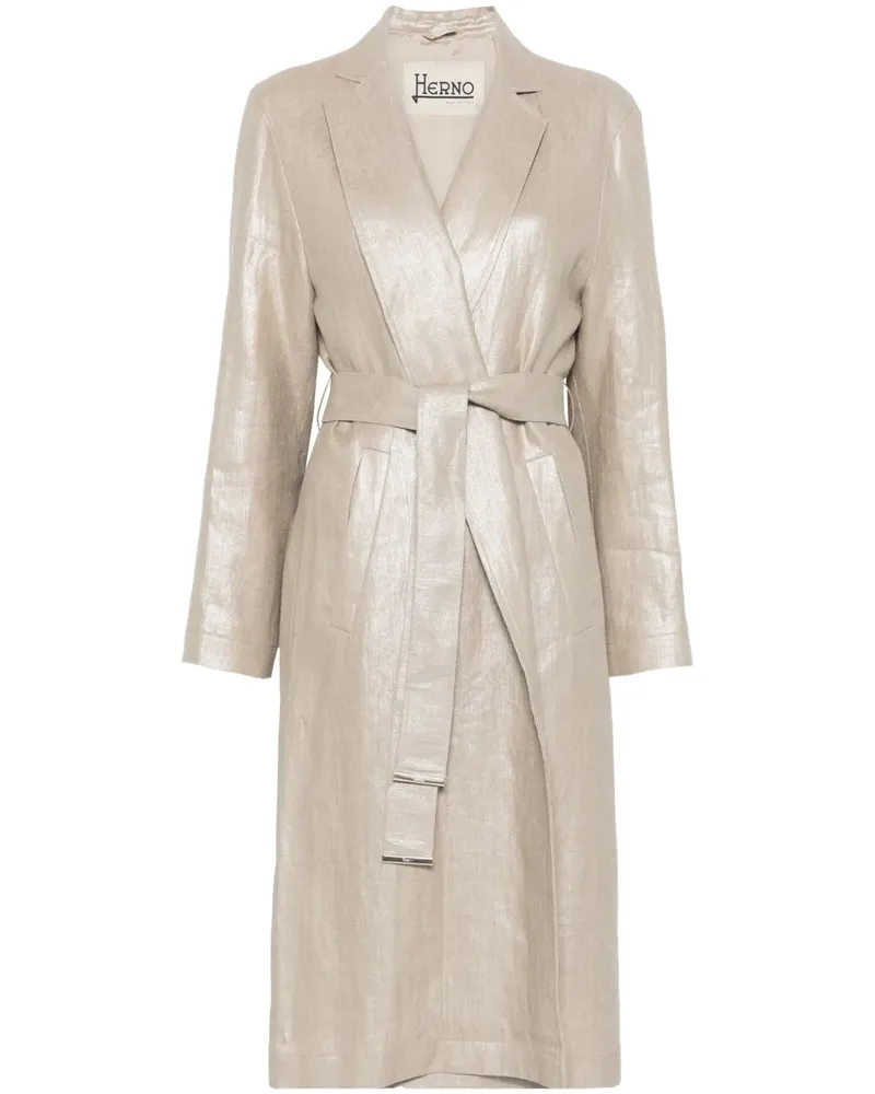 Herno Trenchcoat mit Lamé-Effekt - Gold Gold