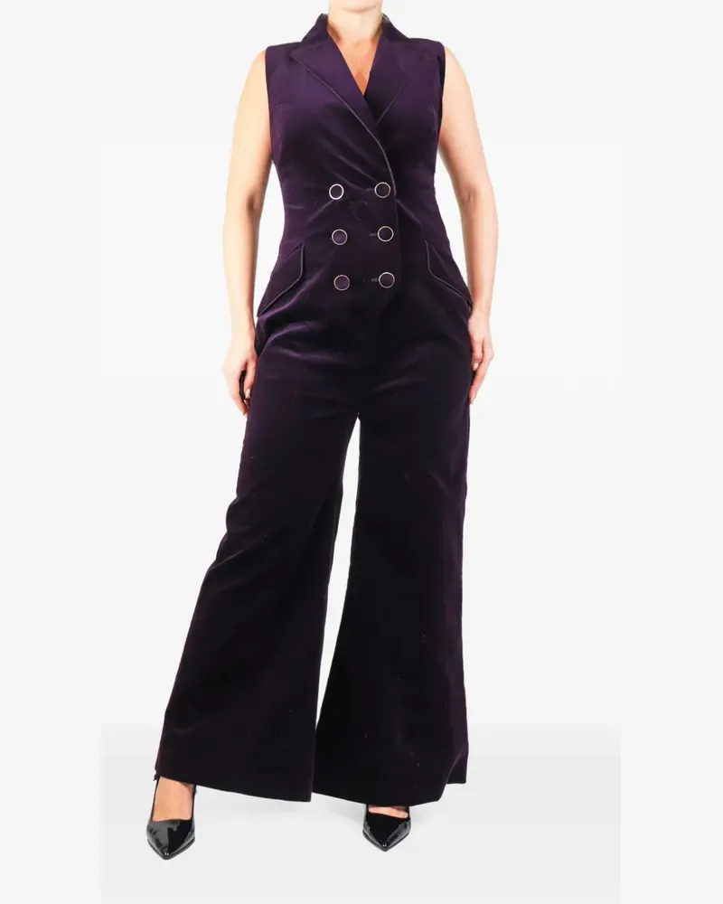 Zimmermann double-breasted jumpsuit - Violett Violett