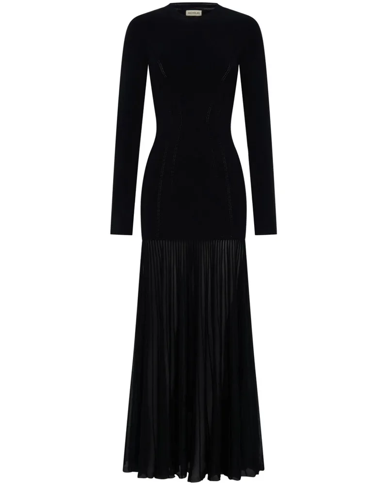NICHOLAS Paz Maxikleid - Schwarz Schwarz