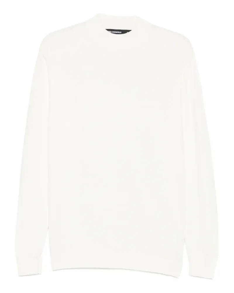 Karl Lagerfeld Pullover mit Logo-Stickerei - Weiß Weiß