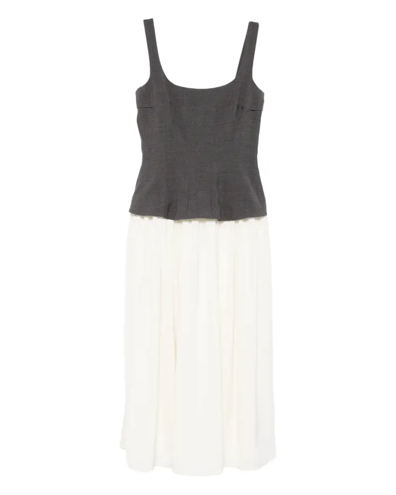 Stine Goya Midikleid mit eckigem Ausschnitt - Grau Grau