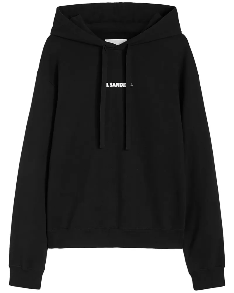Jil Sander Hoodie mit Logo-Print - Schwarz Schwarz