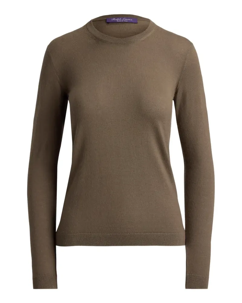 Ralph Lauren Kaschmirpullover mit geripptem Besatz - Braun Braun