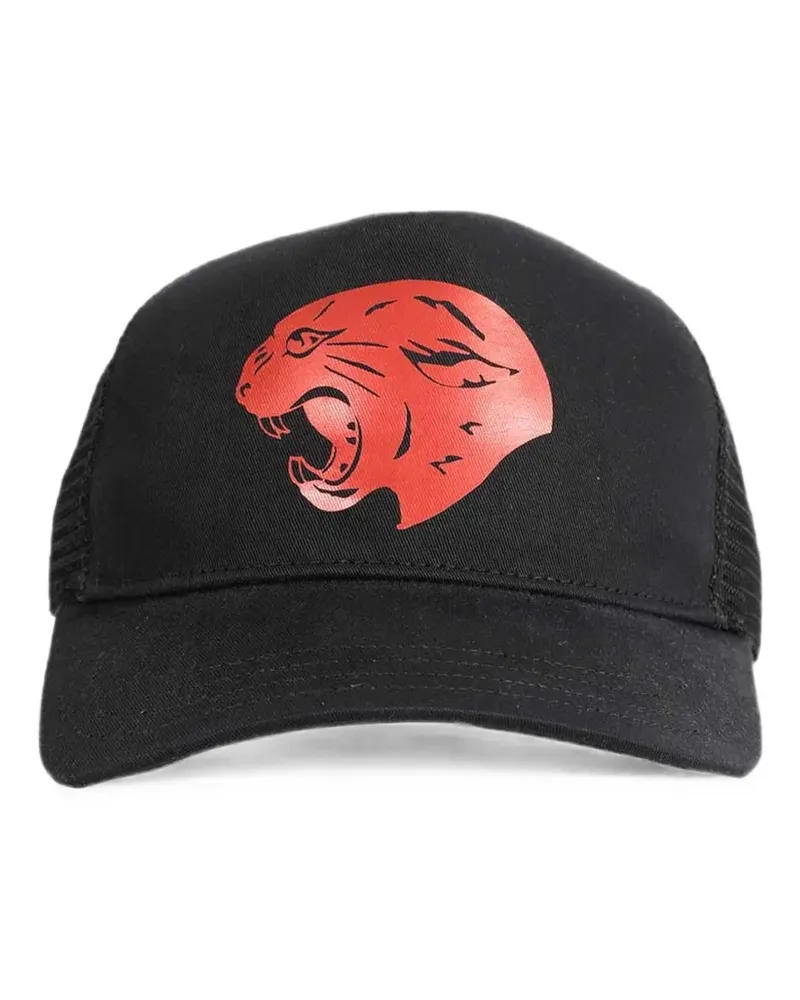 Valentino Garavani Panther Trucker Baseballkappe - Schwarz Schwarz
