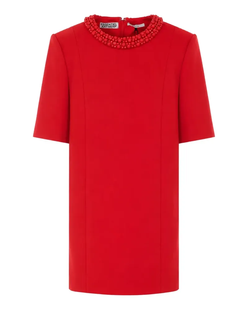 Essentiel Kaylin Minikleid mit Perlen - Rot Rot