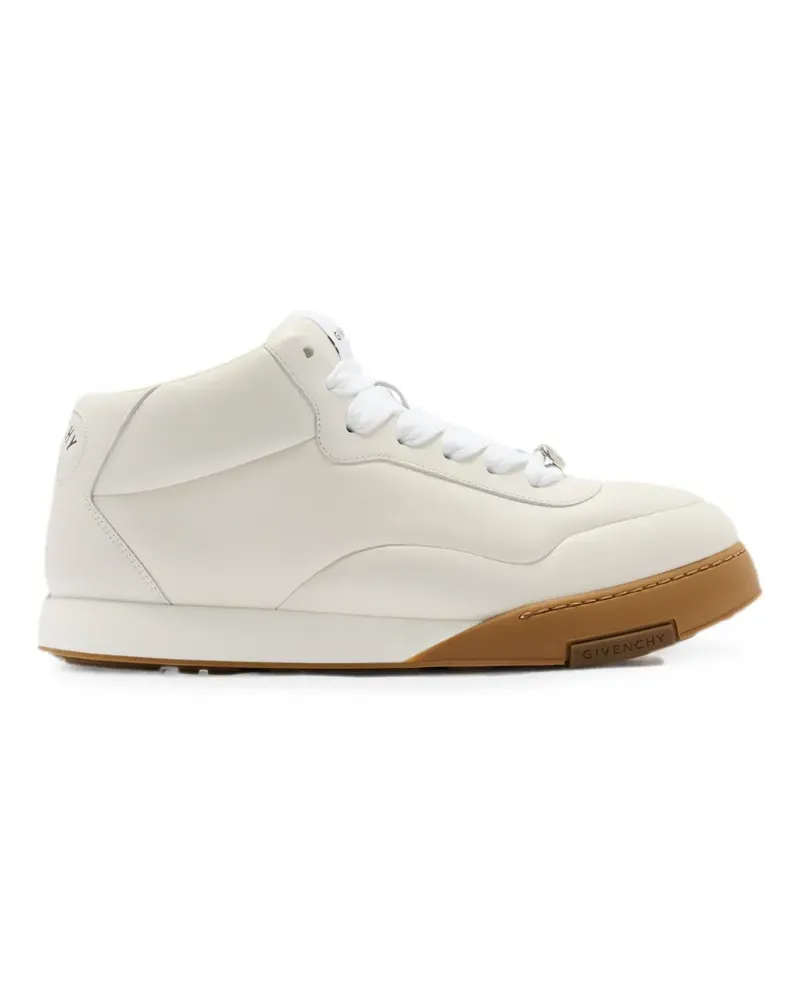 Givenchy logo-plaque leather sneakers - Nude Nude