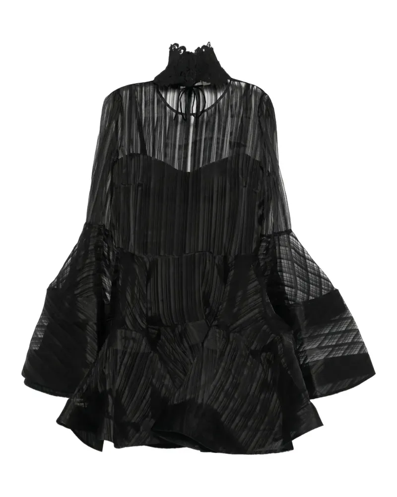 Zimmermann Minikleid mit langen Ärmeln - Schwarz Schwarz