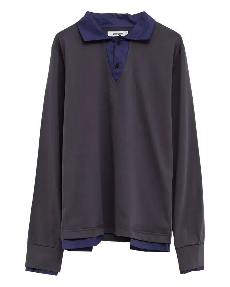 GIMAGUAS Luis Poloshirt im Layering-Look - Grau Grau