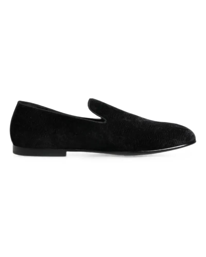 Dolce & Gabbana Loafer aus Jacquard-Samt - Schwarz Schwarz